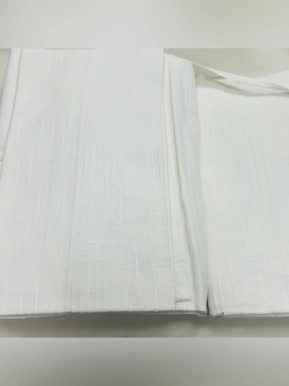 NWT QUINCE Set Of 2 48x84 Cotton Slub Curtains White 9947